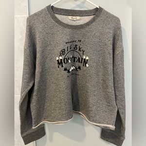 Madewell cropped pullover sweatshirt